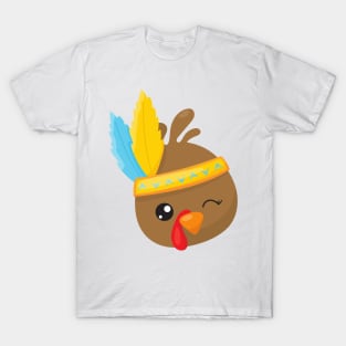 Thanksgiving Turkey, Brown Turkey, Feathers T-Shirt